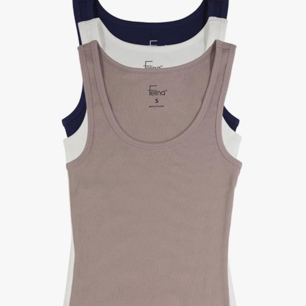 New Felina Cotton Ribbed Tank Top  Class 3-Pack - Picture 5 of 5
